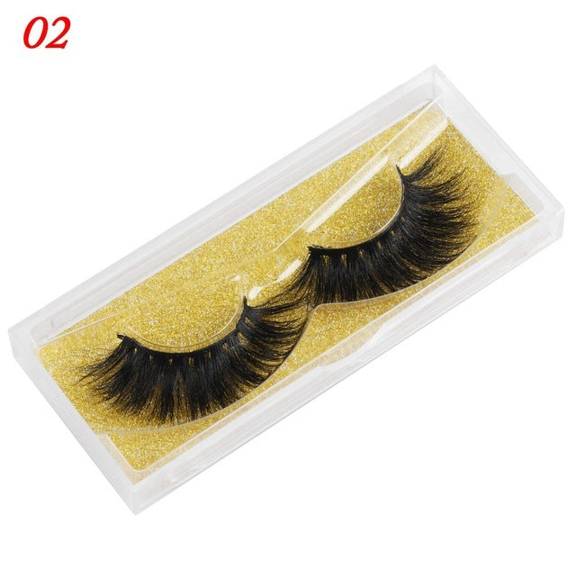 Mink Eyelashes 25mm Wispy Fluffy Fake Lashes