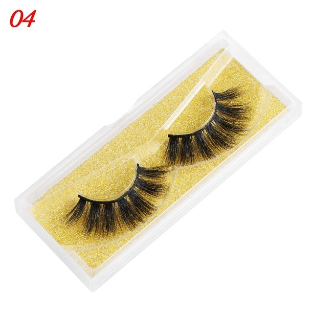 Mink Eyelashes 25mm Wispy Fluffy Fake Lashes