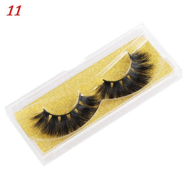 Mink Eyelashes 25mm Wispy Fluffy Fake Lashes