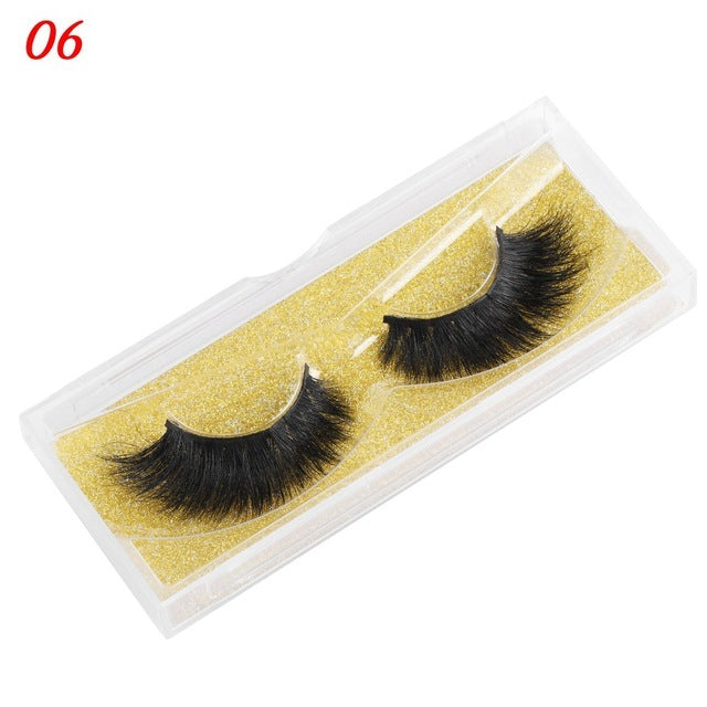 Mink Eyelashes 25mm Wispy Fluffy Fake Lashes