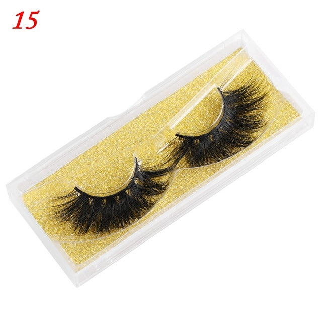 Mink Eyelashes 25mm Wispy Fluffy Fake Lashes