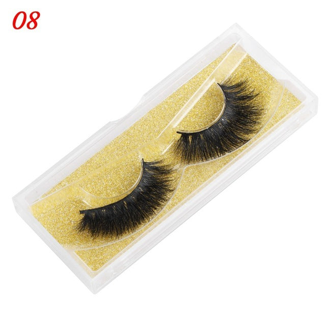 Mink Eyelashes 25mm Wispy Fluffy Fake Lashes