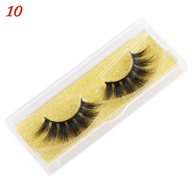 Mink Eyelashes 25mm Wispy Fluffy Fake Lashes