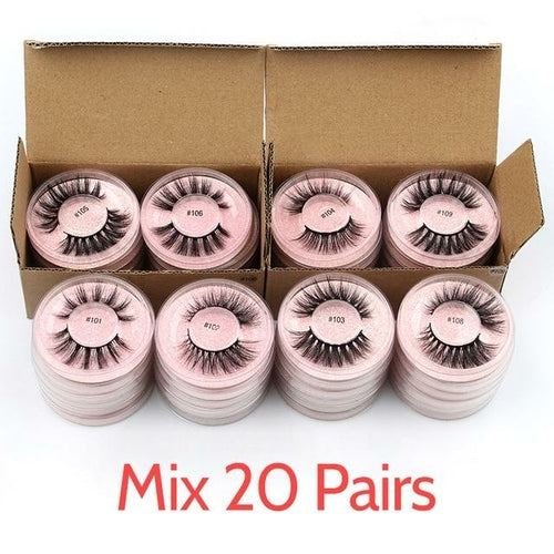 Lashes 4/50/100 pcs eyelashes bulk 3D mink lashes Natural False