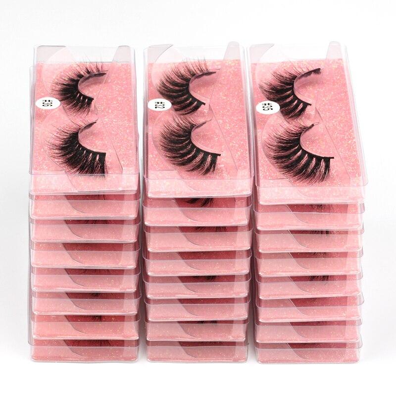 Mink Eye Lashes Wholesale 20/30/40/100 PCS  Mink Fluffy Fake Eyelashes