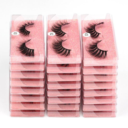 Mink Eye Lashes Wholesale 20/30/40/100 PCS  Mink Fluffy Fake Eyelashes