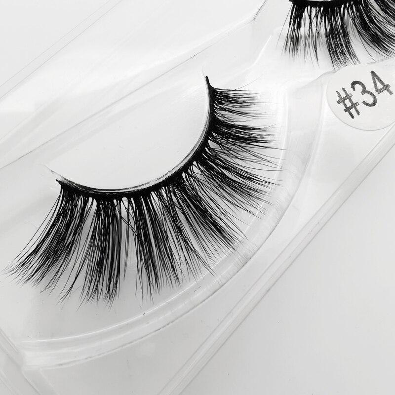 Mink Eye Lashes Wholesale 20/30/40/100 PCS  Mink Fluffy Fake Eyelashes