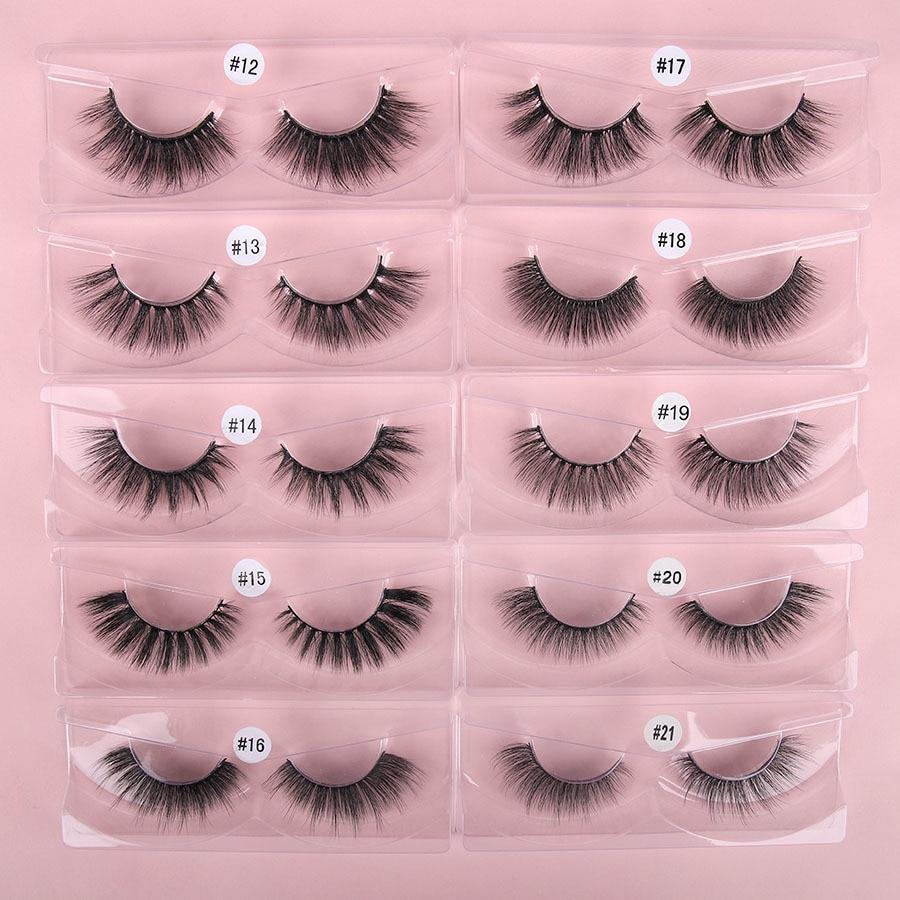 Faux Mink Lashes Wholessale In Bulk 10/30/50 Pairs Natural Long False