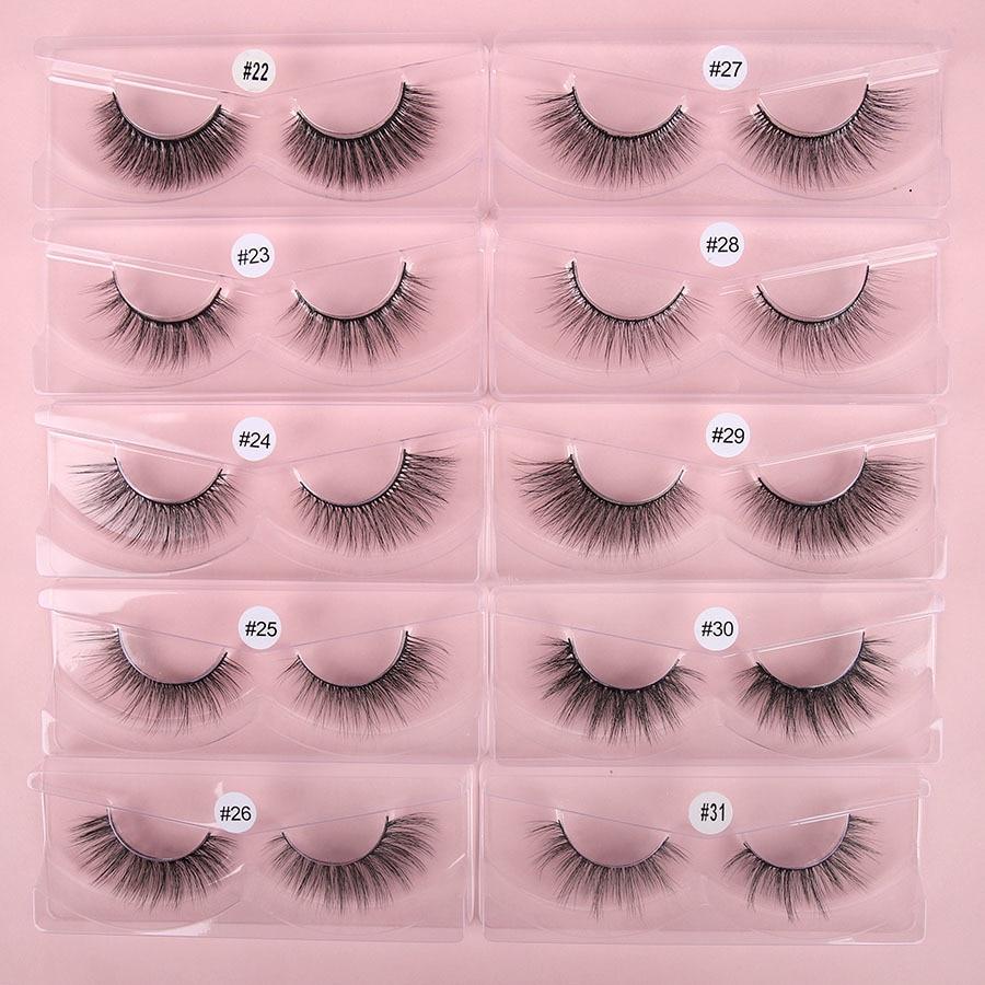 Faux Mink Lashes Wholessale In Bulk 10/30/50 Pairs Natural Long False